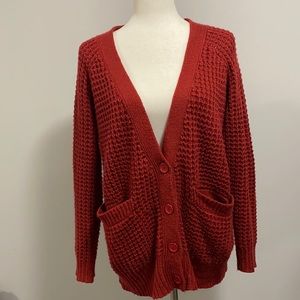 Tobi Burnt red cardigan sweater